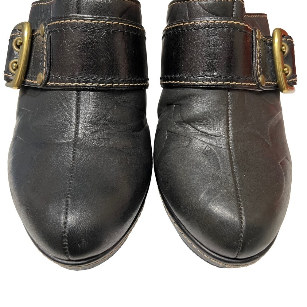 Coach Candace Style Embossed Logo Mules Size 9 - Picture 3 of 9